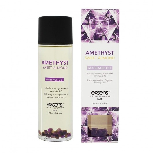 Органическое массажное масло AMETHYST SWEET ALMOND - 100 мл. - Exsens - купить с доставкой в Ачинске