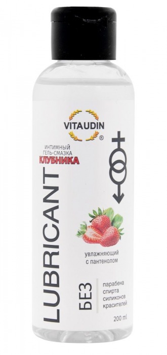 Интимный гель-смазка на водной основе VITA UDIN с ароматом клубники - 200 мл. - VITA UDIN - купить с доставкой в Ачинске