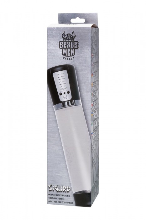 Прозрачная автоматическая помпа для пениса Sigurd - Sexus - в Ачинске купить с доставкой