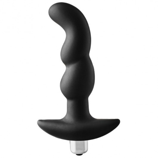 Черная вибропробка для простаты FantASStic Vibrating Prostate Plug - 14,5 см. - Dream Toys - в Ачинске купить с доставкой