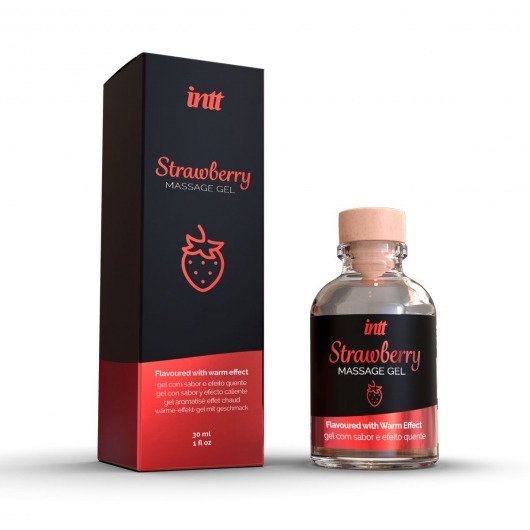 Массажный гель с ароматом клубники Strawberry - 30 мл. - INTT - купить с доставкой в Ачинске