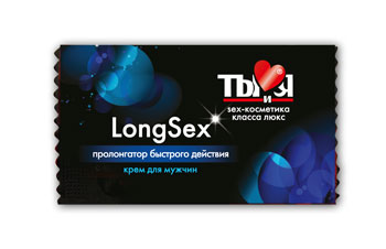 Пролонгирующий крем LongSex в одноразовой упаковке - 1,5 гр. - Биоритм - купить с доставкой в Ачинске