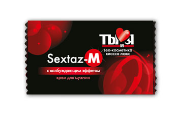 Возбуждающий крем Sextaz-M для мужчин в одноразовой упаковке - 1,5 гр. - Биоритм - купить с доставкой в Ачинске