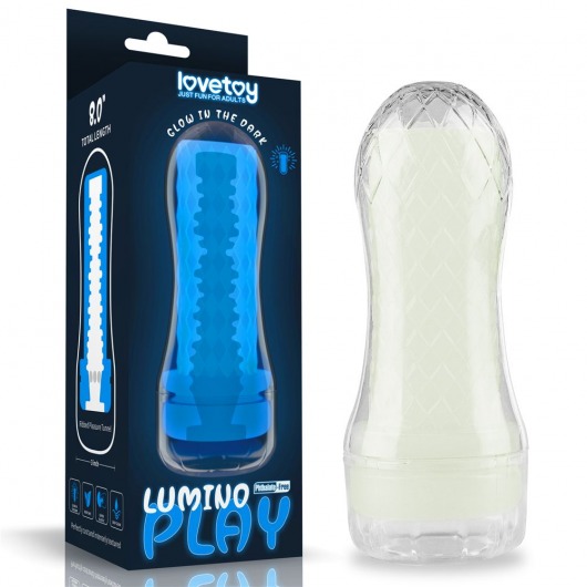 Светящийся в темноте мастурбатор Lumino Play Masturbator Ribbed - Lovetoy - в Ачинске купить с доставкой