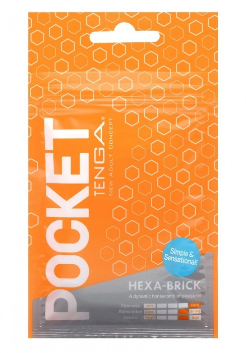 Карманный мастурбатор HEXA-BRICK - Tenga - в Ачинске купить с доставкой