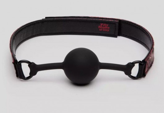 Кляп-шар на двусторонних ремешках Reversible Silicone Ball Gag - Fifty Shades of Grey - купить с доставкой в Ачинске