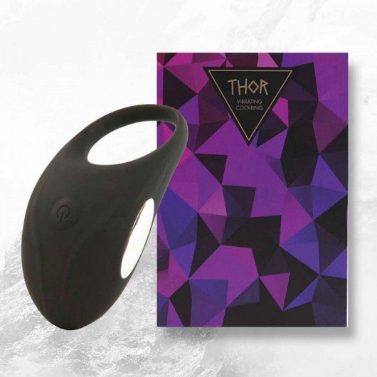 Черное эрекционное виброкольцо Thor Cockring - FeelzToys - в Ачинске купить с доставкой