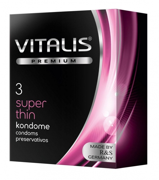 Ультратонкие презервативы VITALIS PREMIUM super thin - 3 шт. - Vitalis - купить с доставкой в Ачинске