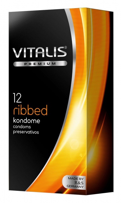 Ребристые презервативы VITALIS PREMIUM ribbed - 12 шт. - Vitalis - купить с доставкой в Ачинске