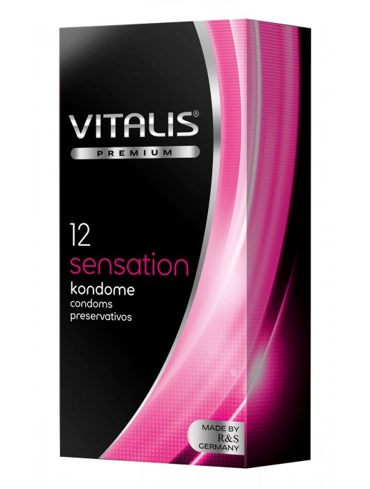 Презервативы VITALIS PREMIUM sensation с пупырышками и кольцами - 12 шт. - Vitalis - купить с доставкой в Ачинске