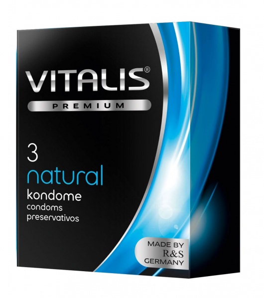 Классические презервативы VITALIS PREMIUM natural - 3 шт. - Vitalis - купить с доставкой в Ачинске