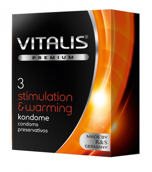 Презервативы VITALIS PREMIUM stimulation   warming с согревающим эффектом - 3 шт. - Vitalis - купить с доставкой в Ачинске