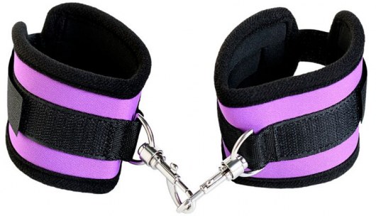 Наручники из неопрена фиолетового цвета - ToyFa - купить с доставкой в Ачинске