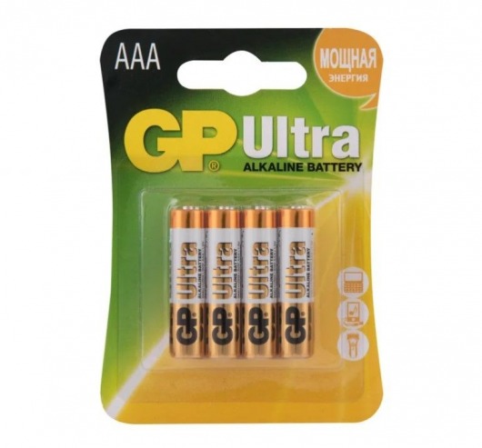 Батарейки алкалиновые GP Ultra Alkaline 24А AАA/LR03 - 4 шт. - Элементы питания - купить с доставкой в Ачинске