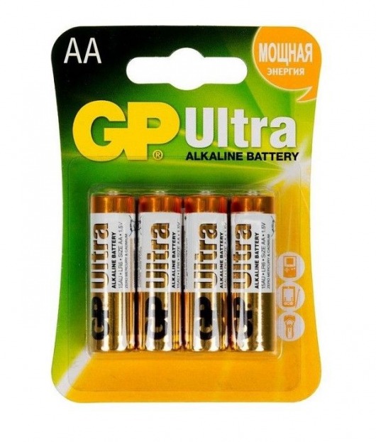 Батарейки алкалиновые GP Ultra Alkaline AA/LR6 - 4 шт. - Элементы питания - купить с доставкой в Ачинске