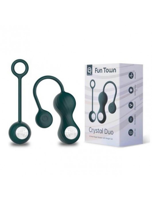 Изумрудные вагинальные шарики Magic Motion Crystal Duo Smart Kegel Vibrator with Weight Set - Magic Motion
