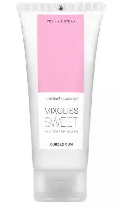 Смазка на водной основе Mixgliss Sweet с ароматом бабл-гам - 70 мл. - Mixgliss - купить с доставкой в Ачинске