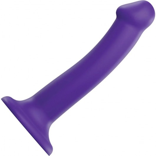 Фиолетовый фаллоимитатор-насадка Strap-On-Me Dildo Dual Density size M - 18 см. - Strap-on-me - купить с доставкой в Ачинске