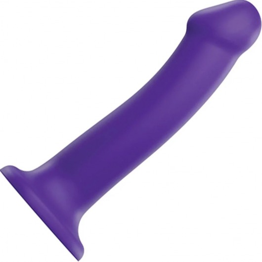 Фиолетовый фаллоимитатор-насадка Strap-On-Me Dildo Dual Density size L - 19 см. - Strap-on-me - купить с доставкой в Ачинске