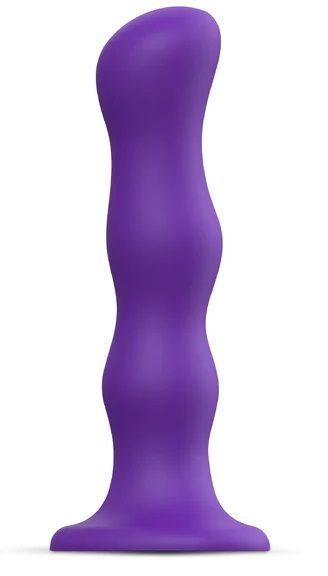 Фиолетовая насадка Strap-On-Me Dildo Geisha Balls size M - Strap-on-me - купить с доставкой в Ачинске