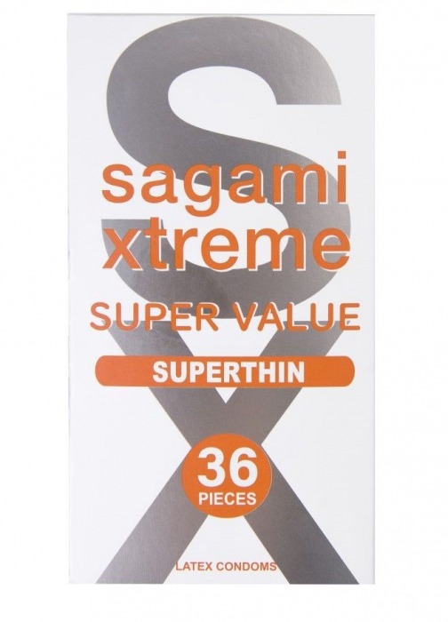 Ультратонкие презервативы Sagami Xtreme Superthin - 36 шт. - Sagami - купить с доставкой в Ачинске