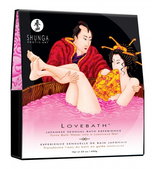 Соль для ванны Lovebath Dragon Fruit, превращающая воду в гель - 650 гр. - Shunga - купить с доставкой в Ачинске