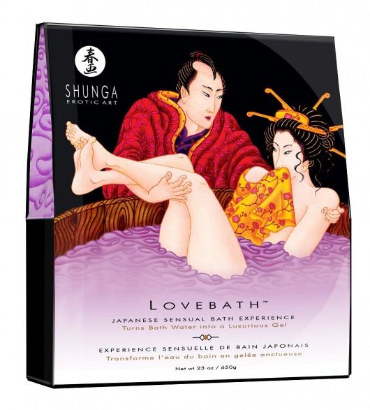 Соль для ванны Lovebath Sensual lotus, превращающая воду в гель - 650 гр. - Shunga - купить с доставкой в Ачинске