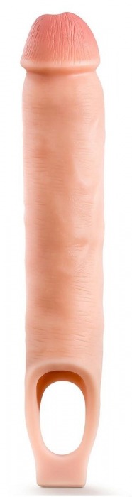 Телесная насадка-удлинитель 11.5 Inch Silicone Cock Sheath Penis Extender - 29,2 см. - Blush Novelties - в Ачинске купить с доставкой