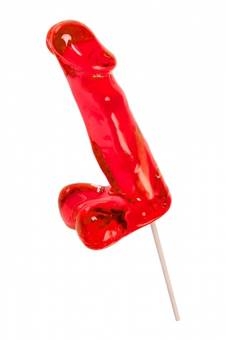 Красный леденец в форме члена со вкусом виски - 173 гр. - Sosuчki - купить с доставкой в Ачинске