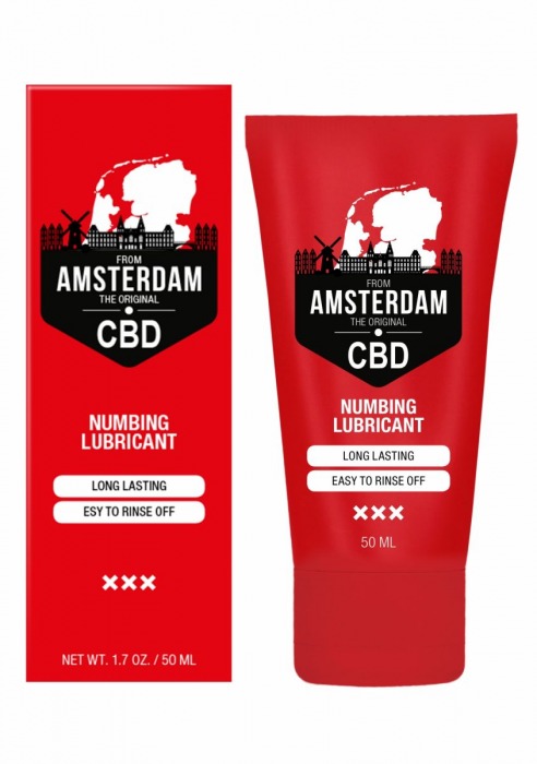 Пролонгирующий лубрикант Numbing CBD from Amsterdam - 50 мл. - Shots Media BV - купить с доставкой в Ачинске