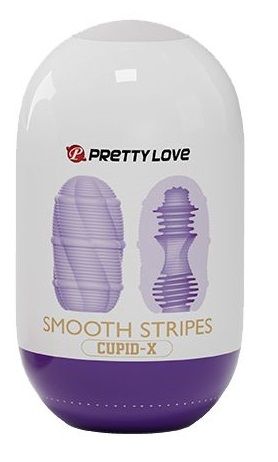 Сиреневый мастурбатор-яйцо Smooth Stripes - Baile - в Ачинске купить с доставкой