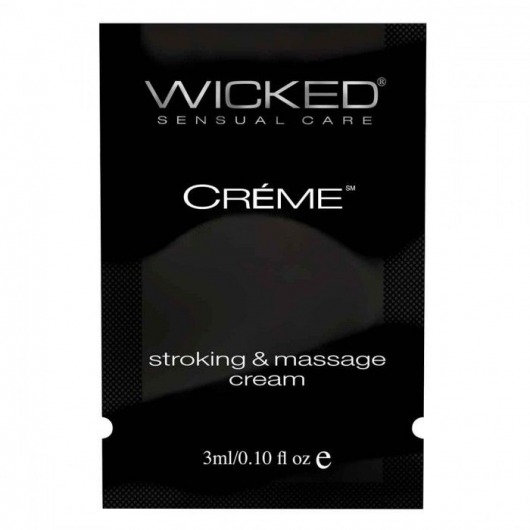 Крем для массажа и мастурбации Wicked Stroking and Massage Creme - 3 мл. - Wicked - купить с доставкой в Ачинске