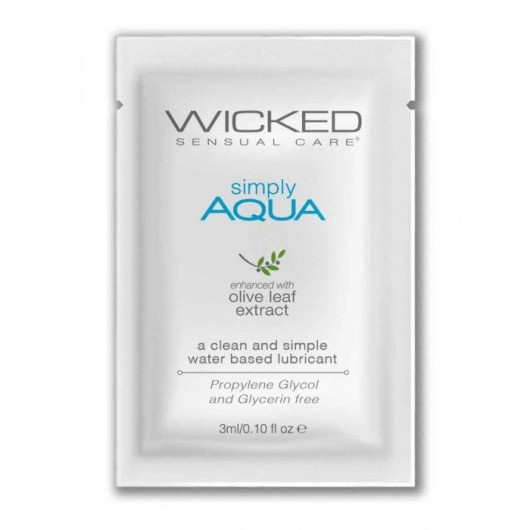 Легкий лубрикант на водной основе Wicked Simply AQUA - 3 мл. - Wicked - купить с доставкой в Ачинске