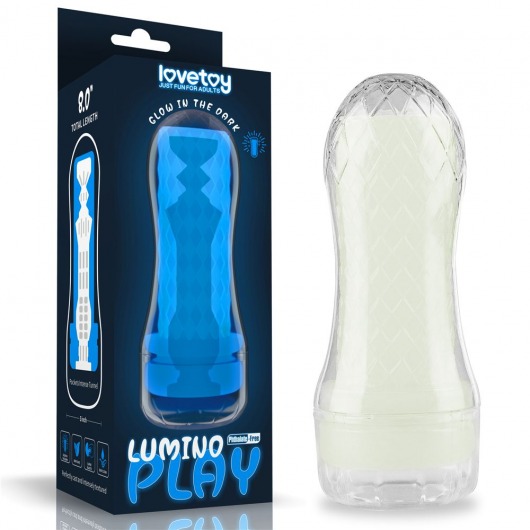 Светящийся в темноте мастурбатор Lumino Play Masturbator Pocketed - Lovetoy - в Ачинске купить с доставкой