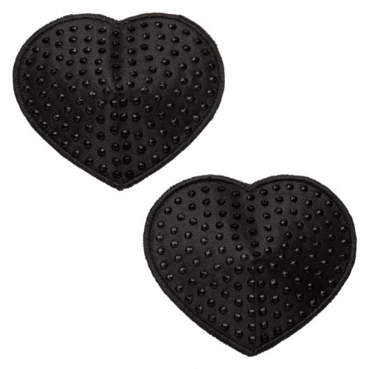 Черные пэстисы в форме сердечек Heart Pasties - California Exotic Novelties - купить с доставкой в Ачинске