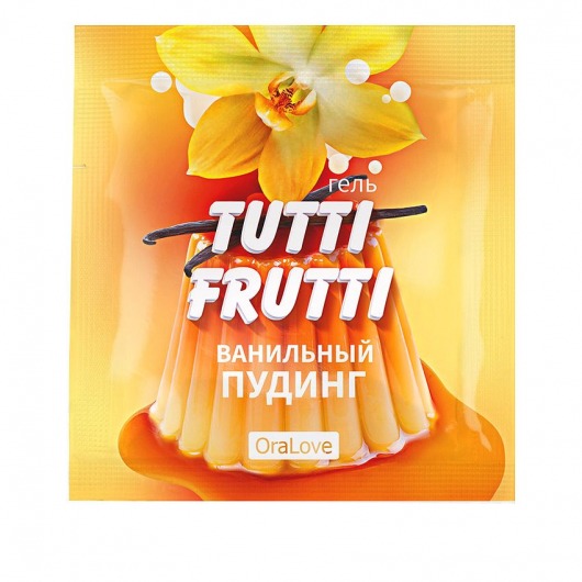 Пробник гель-смазки Tutti-frutti со вкусом ванильного пудинга - 4 гр. - Биоритм - купить с доставкой в Ачинске