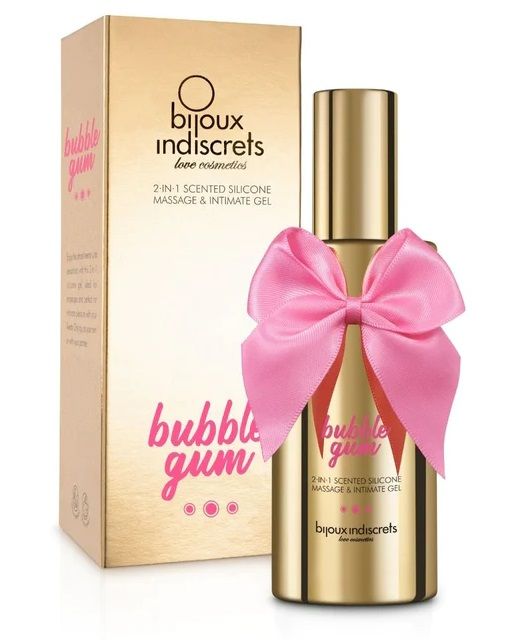Гель с ароматом жвачки Bubblegum 2-in-1 Scented Silicone Massage And Intimate Gel - 100 мл. - Bijoux Indiscrets - купить с доставкой в Ачинске
