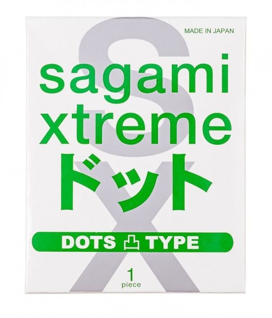 Презерватив Sagami Xtreme Type-E с точками - 1 шт. - Sagami - купить с доставкой в Ачинске