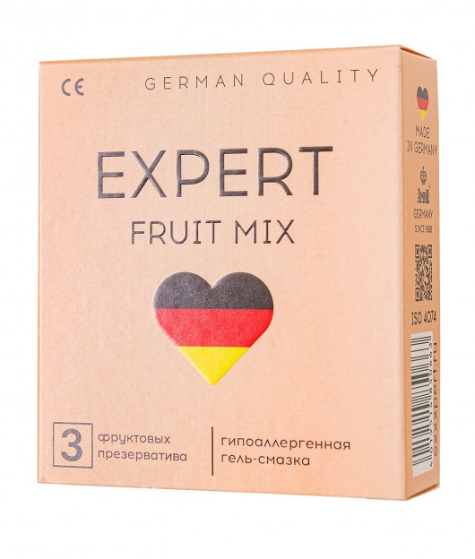 Ароматизированные презервативы EXPERT Fruit Mix - 3 шт. - Expert - купить с доставкой в Ачинске