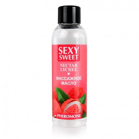 Массажное масло Sexy Sweet Nectar Lychee с феромонами и ароматом личи - 75 мл. - Биоритм - купить с доставкой в Ачинске