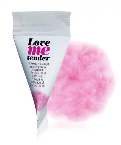 Съедобное согревающее массажное масло Love Me Tender Cotton Candy с ароматом сладкой ваты - 10 мл. - Love to Love - купить с доставкой в Ачинске