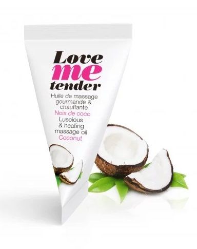 Съедобное согревающее массажное масло Love Me Tender Cocos с ароматом кокоса - 10 мл. - Love to Love - купить с доставкой в Ачинске