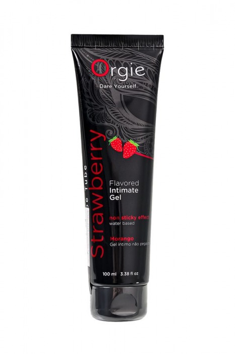 Интимный гель на водной основе Lube Tube Strawberry с клубничным вкусом - 100 мл. - ORGIE - купить с доставкой в Ачинске