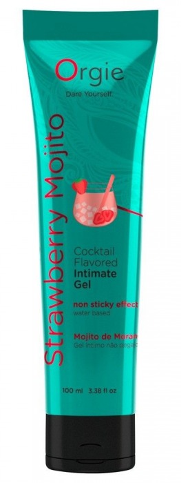 Съедобный интимный гель Orgie Lube Tube Cocktail Strawberry Mojito - 100 мл. - ORGIE - купить с доставкой в Ачинске