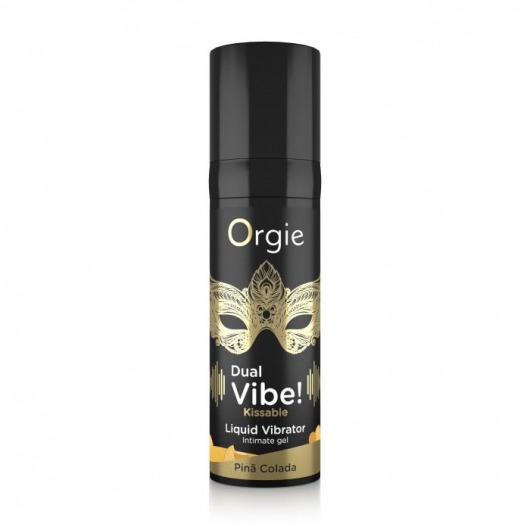 Съедобный гель Dual Vibe Pina Colada с эффектом вибрации и вкусом коктейля пина колада - 15 мл. - ORGIE - купить с доставкой в Ачинске