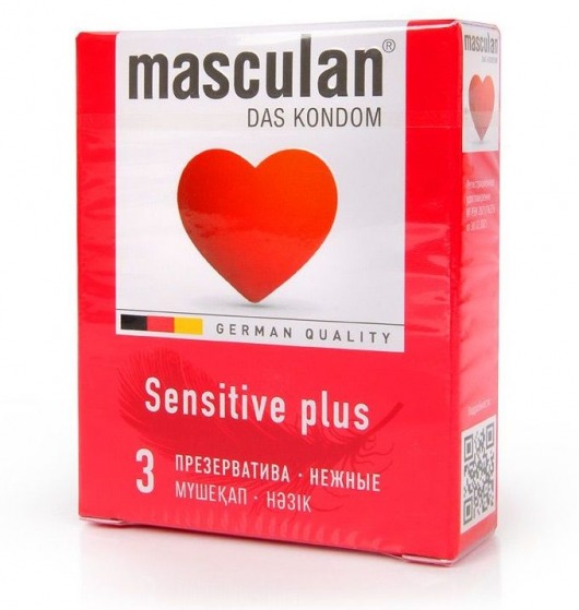 Презервативы Masculan Sensitive plus - 3 шт. - Masculan - купить с доставкой в Ачинске