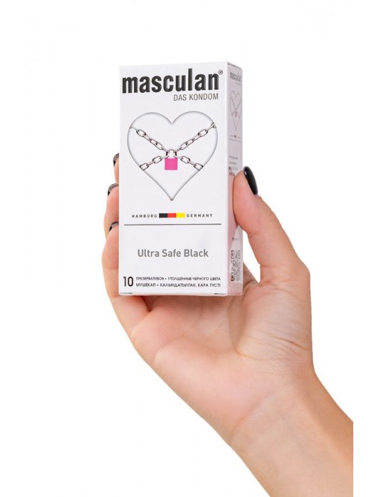 Ультрапрочные презервативы Masculan Ultra Safe Black - 10 шт. - Masculan - купить с доставкой в Ачинске