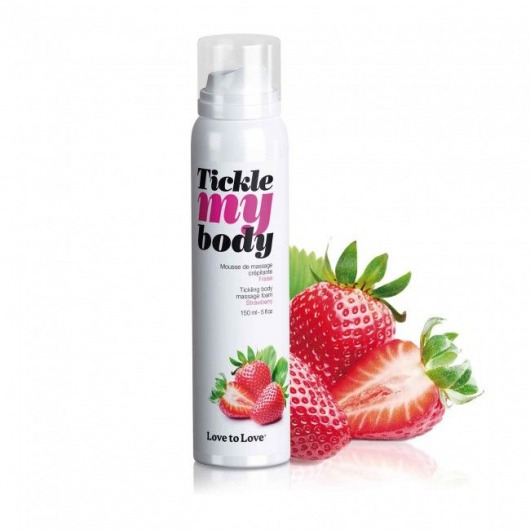 Массажная хрустящая пенка Tickle My Body Strawberry с ароматом клубники - 150 мл. - Love to Love - купить с доставкой в Ачинске