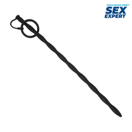 Черный стимулятор уретры Sex Expert - Sex Expert - купить с доставкой в Ачинске