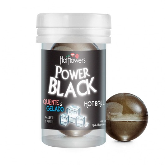 Интимный гель Power Black Hot Ball с охлаждающе-разогревающим эффектом (2 шарика по 3 гр.) - HotFlowers - купить с доставкой в Ачинске